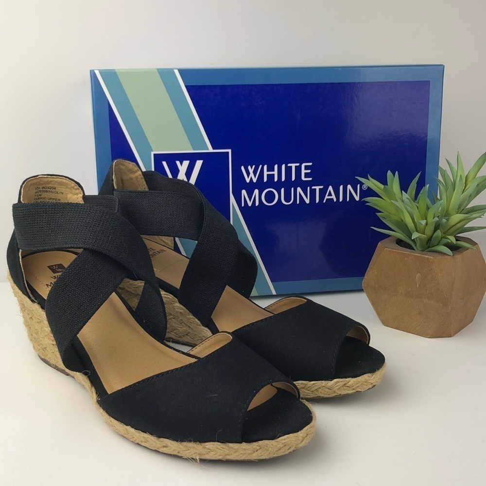 NEW White Mountain Hudlin Espadrille Wedges 7.5
